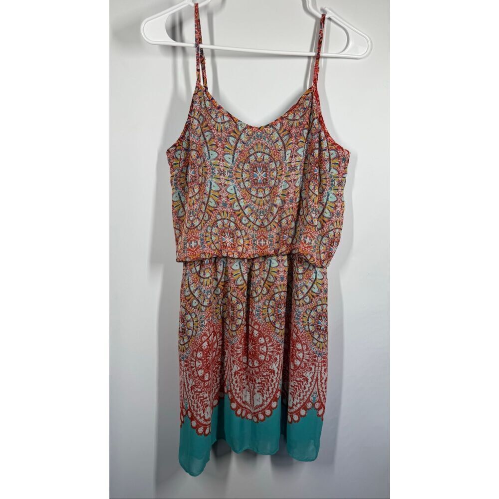 Pixley Women boho print tank dress size small